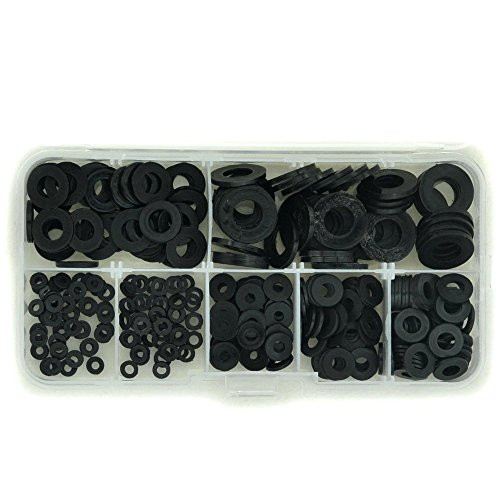 Electronics-Salon Black Nylon Flat Washer Assortment Kit, for M2 M2.5 M3 M4 M5 M6 M8 Screw/Bolt. Electronics-Salon Black Nylon Flat Washer Assortment Kit, for M2 M2.5 M3 M4 M5 M6 M8 Screw/Bolt.