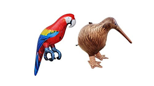 Wildlife Inflatable Parrot and Kiwi Bird set air plush stuffed educational prop gift favor supplies by Jet Creations AN-PARTKIWI Wildlife Inflatable Parrot and Kiwi Bird set air plush stuffed educational prop gift favor supplies by Jet Creations AN-PARTKIWI