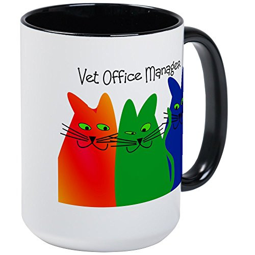 CafePress Vet Office Manager Large Mug Coffee Mug, Large 15 oz. White Coffee Cup