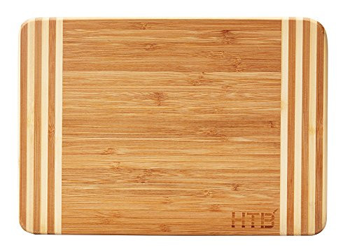 HTB Bamboo Cutting Board,Organic Kitchen Chopping Boards,For Bread,Cheese,Meat,Veggies,Bar board 02M