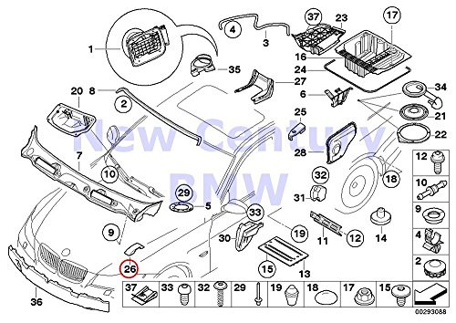 4 X BMW Genuine Front Side Panel/Mounting Parts Misc. Body Parts Covering Cap 328i 328xi 335i 335xi M3 328i 328xi 335i 335is 335xi M3 328i 335i M3 328i 335i 335is M3