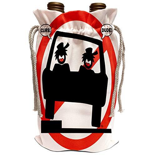 3dRose Mark Grace SCREAMNJIMMY Cars - CURB SHOT DUDES image 2 - Wine Bag wbg_14100_1