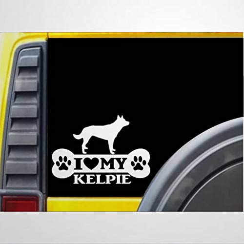 Kelpie Bone Inch Sheep Dog PVC Cars Decal Sticker, Vinyl Auto Decals  and  Decal Sticker for Bumper,Trucks, Vans, Motorcycle, Window, Laptop, Computer, Cup, Mug, Bottle.