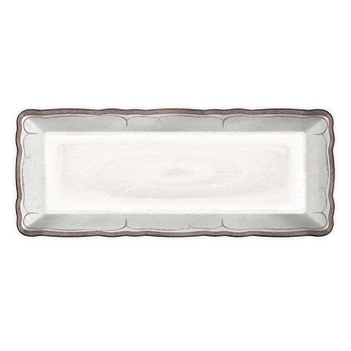 Le Cadeaux Rustica Antique Baguette Tray, White Le Cadeaux Rustica Antique Baguette Tray, White