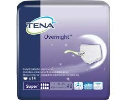 Tena Overnight Super Adult Underwear Pull On Large Disposable Heavy Absorbency, 72325 - Pack of 14