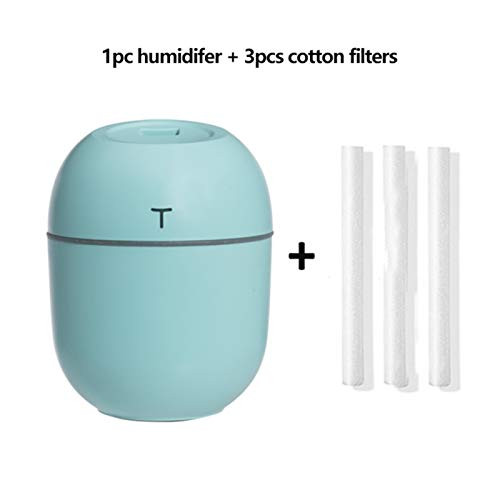 DDPD Household appliances, Portable humidifiers, high q Ultrasonic Mini Air Humidifier 200ML Aroma Essential Oil Diffuser Home Car USB Fogger Mist Maker with LED Night Lamp 2020 Green