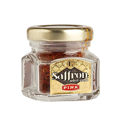 Saffron Threads Spanish, Pina Brand 1g Glass Jar