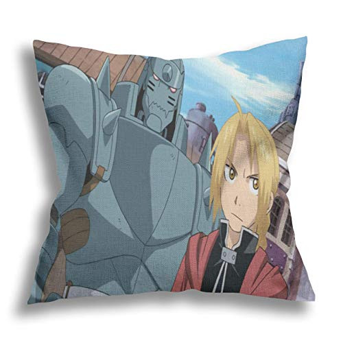 Fullmetal Alchemist Pillow Covers Decorative Pillow Case Square Cushion Cases for Home Sofa Bedroom Living Room 20inch  x 20inch  inch