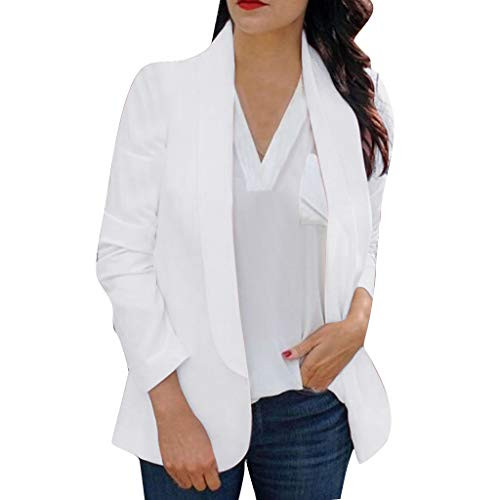 Wenini Women Long Sleeve Blazer Open Front Cardigan Suit Jacket Work Office Knit Blazer