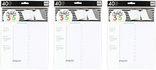me & my BIG ideas FIL-03 The Happy Classic Planner Filler, Daily Fill Paper (3 Pack)