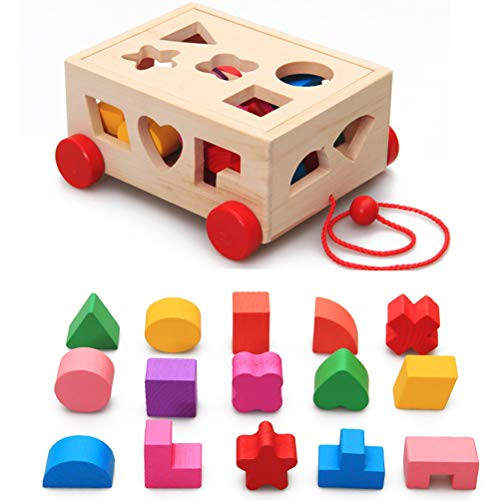 HEITIGN Building Block Toys, Multifunctional Intelligence Box Wooden Stacking Train Building Block Toys Kids Cube Activity Toy Shape Matching Early Educational Wooden Cube Learning Toys HEITIGN Building Block Toys, Multifunctional Intelligence Box Wooden Stacking Train Building Block Toys Kids Cube Activity Toy Shape Matching Early Educational Wooden Cube Learning Toys