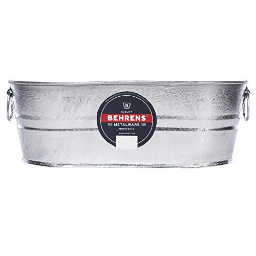 Behrens Hot Dipped Galvanized Steel Oval PlanterTub 4 Gallon
