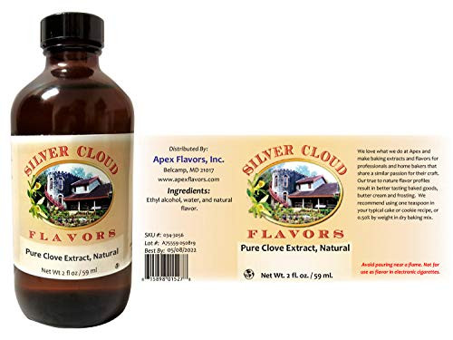 Pure Clove Extract, Natural - 2 fl. oz. glass bottle