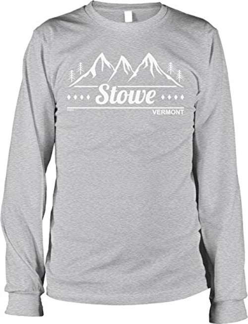NOFO Clothing Co Stowe, Vermont Men's Long Sleeve Shirt, XL LtGray NOFO Clothing Co Stowe, Vermont Men's Long Sleeve Shirt, XL LtGray