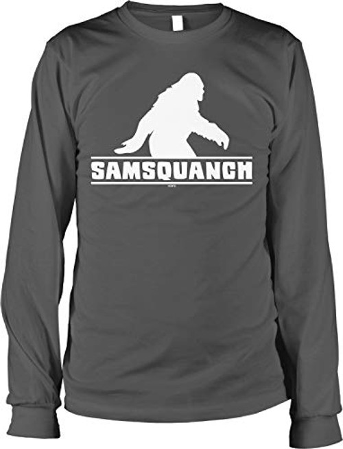 NOFO Clothing Co Samsquanch Men's Long Sleeve Shirt, L Char NOFO Clothing Co Samsquanch Men's Long Sleeve Shirt, L Char
