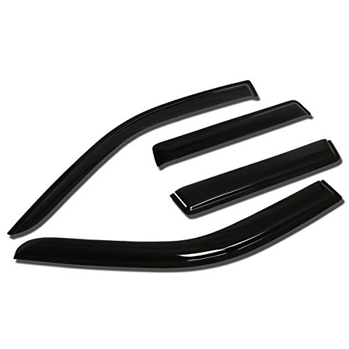 Replacement for Mitsubishi Outlander 1st Gen 4pcs Tape-On Window Visor Deflector Rain Guard