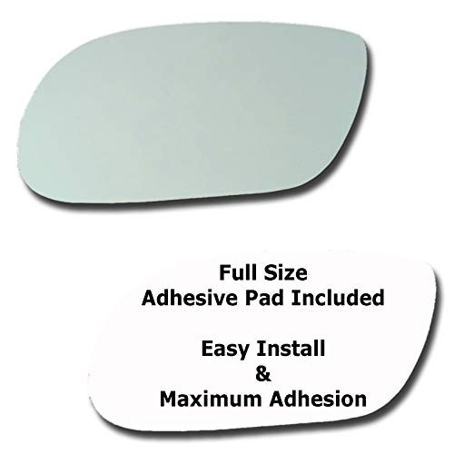 Mirror Glass plus  Full Size Adhesive Pad for 1998-2005 Buick Park Avenue Driver Side Replacement