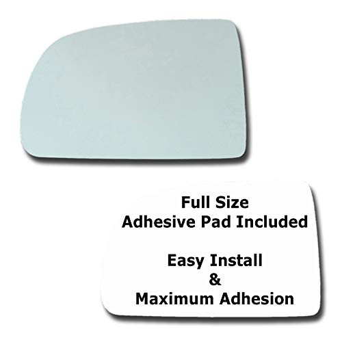 Mirror Glass plus  Full Size Adhesive Pad for 1998-2003 Toyota Sienna Driver Side Replacement