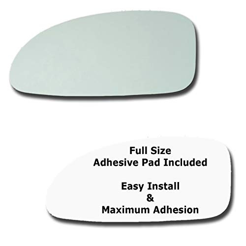 Mirror Glass plus  Full Size Adhesive Pad for 2000-2005 Buick LeSabre Driver Side Replacement - Dim Fit Over