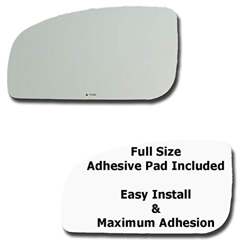 Mirror Glass plus  Full Size Adhesive Pad for 2006-2010 Infiniti M35 Driver Side Replacement