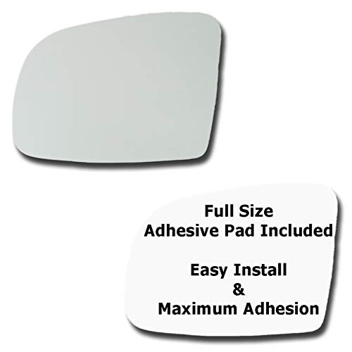 Mirror Glass plus  Full Size Adhesive Pad for 2008-2008 Mercedes-Benz GL550 Driver Side Replacement