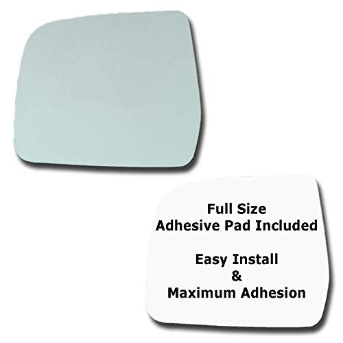 Mirror Glass plus  Full Size Adhesive Pad for 1996-1999 Toyota 4Runner Driver Side Replacement