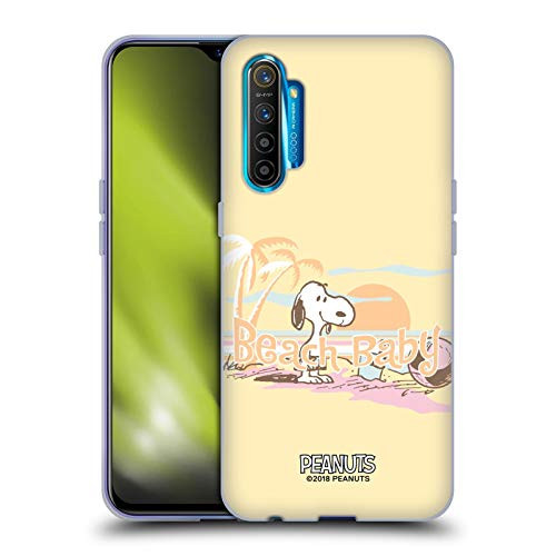 Head Case Designs Officially Licensed Peanuts Sunset Beach Bum Snoopy Soft Gel Case Compatible with Realme XT