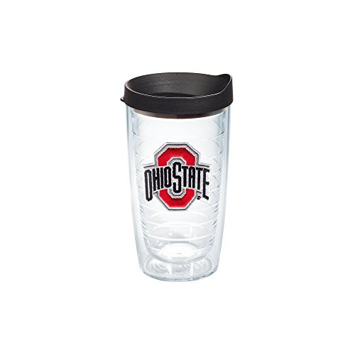 Tervis 1045349 Ohio State Buckeyes Logo Tumbler with Emblem and Black Lid 16oz, Clear Tervis 1045349 Ohio State Buckeyes Logo Tumbler with Emblem and Black Lid 16oz, Clear