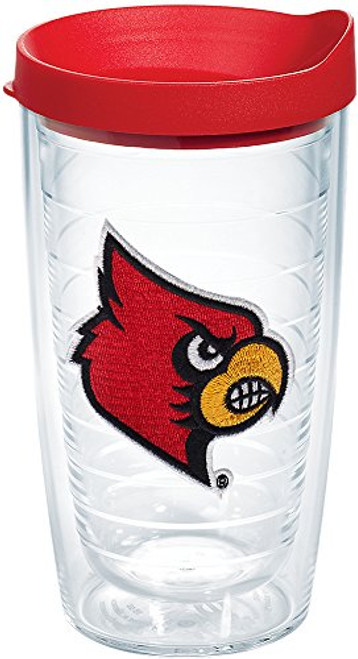 Tervis 1165922 Louisville Cardinals Logo Tumbler with Emblem and Red Lid 16oz, Clear Tervis 1165922 Louisville Cardinals Logo Tumbler with Emblem and Red Lid 16oz, Clear
