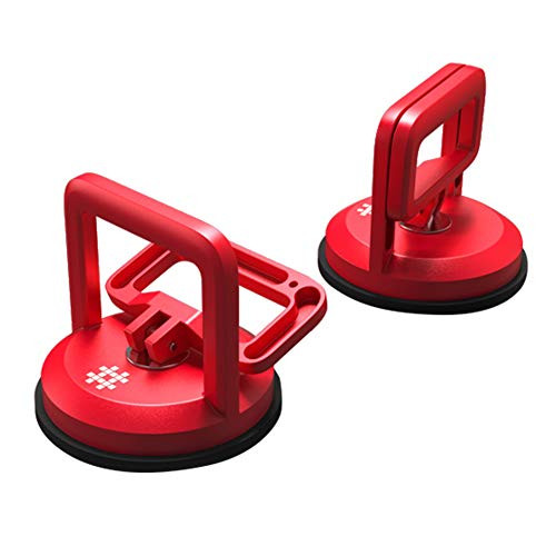 Glass Suction Cup Single Claw Heavy Duty Aluminum Vacuum Plate Puller Glass Lifter Handle Holder Hooks Galss Lifting/Floor Gap Fixer/Tile Suction Cup Lifter/Moving Glass/Pad for Lifting 2 Pack