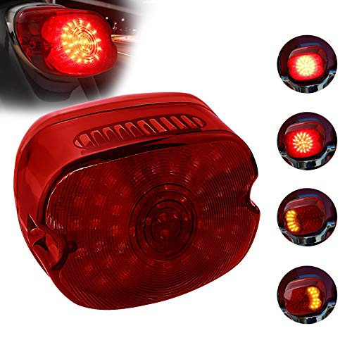 Motorcycle Led Tail Light Harley Brake Turn Signal Rear Light Smoked Tail lights for Harley Davidson Dyna Sportster 883 1200 Road King Electra Glide Softail FXDL FLST Red