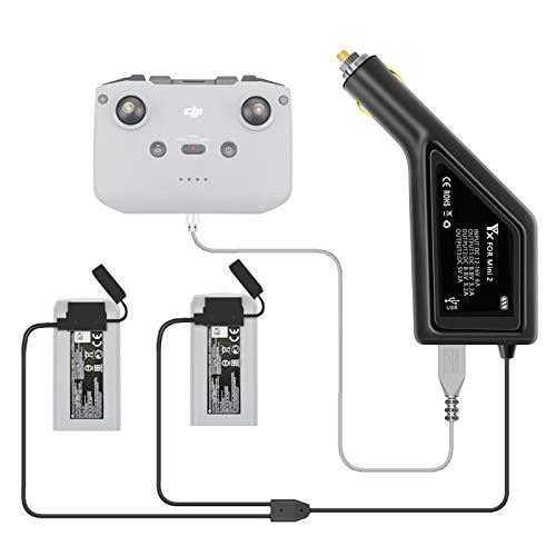 Mavic Mini 2 Car Charger, IRCtek 3 in 1 Car Charger for DJI Mavic Mini 2 Battery and Remote Controller