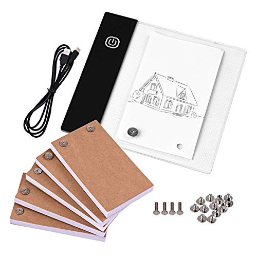 Flip Book Kit 5 Pcs Blank Flipbooks Paper for Drawing, Sketching Supplies/Comic Book Kit for Drawing Sketching Supplies/Comic Book Kit Drawing Paper Animation Kit Normal