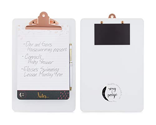 Magnetic clipboard Notepad and Pen Set, Fridge Magnet Notepad, Contemporary Themed Note Pads for Grocery Lists, Reminder Lists, to-do Lists, Shopping List and Meal Plans, Great Gift idea