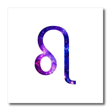 3dRose Leo Horoscope Symbol-Purple Zodiac Glyph Astrological Lion Star Sign-Iron On Heat Transfer, 8 by 8-inch, for White Material (ht_202159_1)