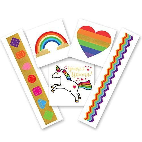RAINBOW VARIETY SET Flash Tattoos set of 25 assorted premium waterproof metallic gold and multi-colored jewelry temporary foil party tattoos - party supplies, rainbow party, rainbow tattoo, party tat RAINBOW VARIETY SET Flash Tattoos set of 25 assorted premium waterproof metallic gold and multi-colored jewelry temporary foil party tattoos - party supplies, rainbow party, rainbow tattoo, party tat