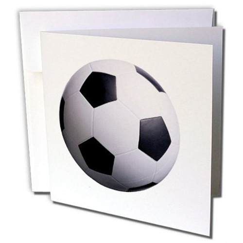 3dRose Soccer ball - Greeting Cards, 6 x 6 inches, set of 6 (gc_3189_1) 3dRose Soccer ball - Greeting Cards, 6 x 6 inches, set of 6 (gc_3189_1)