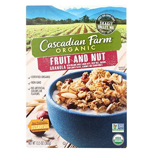 Cascadian Farm Organic Granola - Fruit and Nut - Case of 6 - 13.5 oz.