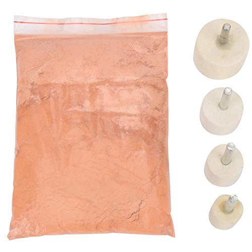 Felt Polishing Wheel Powder Glass Polishing Kit with 5 Set of Cerium Oxide Powder 4Pcs Wool Felt Polishing Buffing Wheels