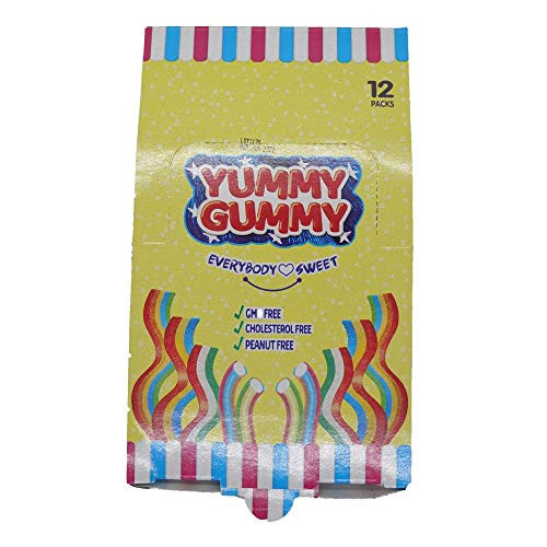 Yummy Gummy Licorice Sour Rainbow Cables Case of 12