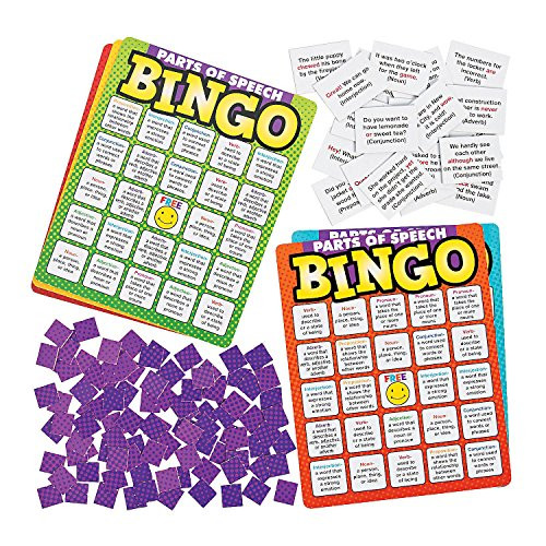 Fun Express Parts of Speech Premium Bingo Game - 675 Pieces - Educational and Learning Activities for Kids Fun Express Parts of Speech Premium Bingo Game - 675 Pieces - Educational and Learning Activities for Kids