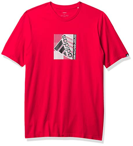 adidas mens Retro Media Case Tee Scarlet X-Large