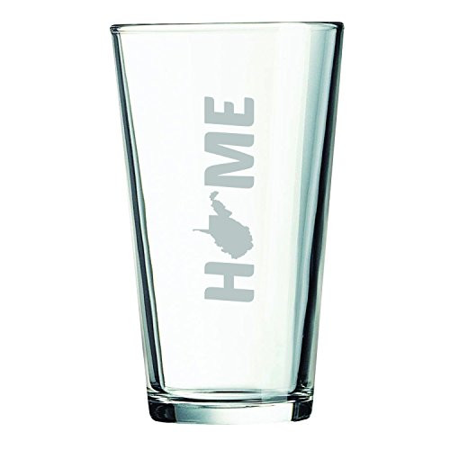 West Virginia-State Outline-Home-16 oz. Pint Glass