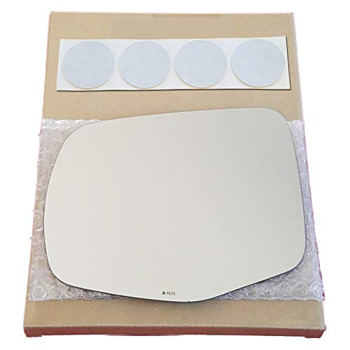 Mirror Glass Replacement plus  Adhesive Pads for 2016-2019 Honda Pilot Driver Side - OEM Wide Angle Replaced With Flat Mirror