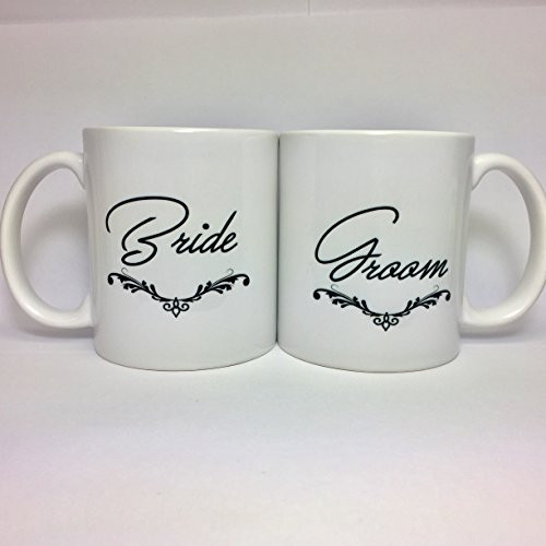 A138 A139 Bride & Groom Wedding Coffee Mug, Tea Cup, for Couple. Newly Wed, 11 oz ceramic mug