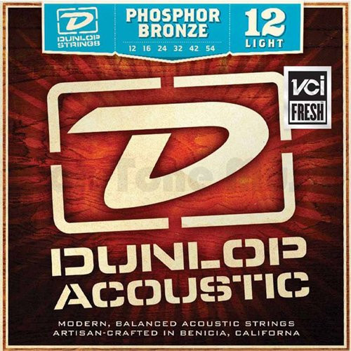 Dunlop 3PDAP1254 Acoustic Phosphor Bronze Guitar Strings, Light, .012.054, 3 Sets/Box