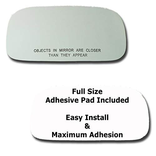 Mirror Glass plus  Full Size Adhesive Pad for 2001-2005 Cadillac DeVille Passenger Side Replacement