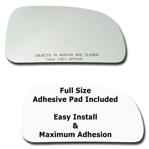 Mirror Glass plus  Full Size Adhesive Pad for 2002-2009 GMC Envoy Passenger Side Replacement