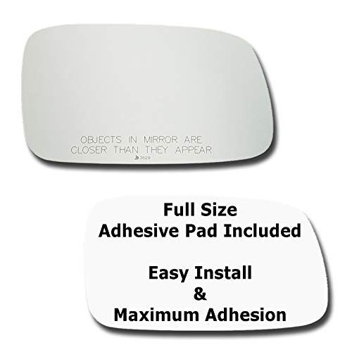 Mirror Glass plus  Full Size Adhesive Pad for 2002-2003 Lexus ES300 Passenger Side Replacement - Dim Fit Over