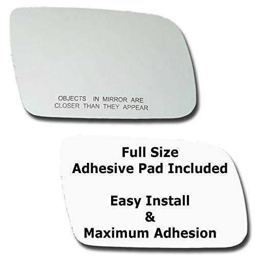 Mirror Glass plus  Full Size Adhesive Pad for 2005-2007 Ford Freestyle Passenger Side Replacement
